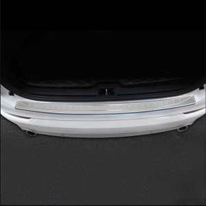 Volvo XC90 II Rear Bumper Sill Cover - Omac - Gloss Silver - 2016